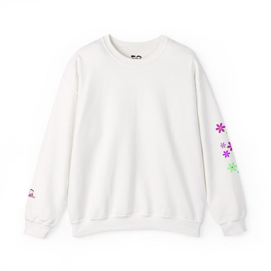 Women's Empowerment Crewneck Sweatshirt — "Pink? Yes. Brains? Absolutely." | PositiveHug