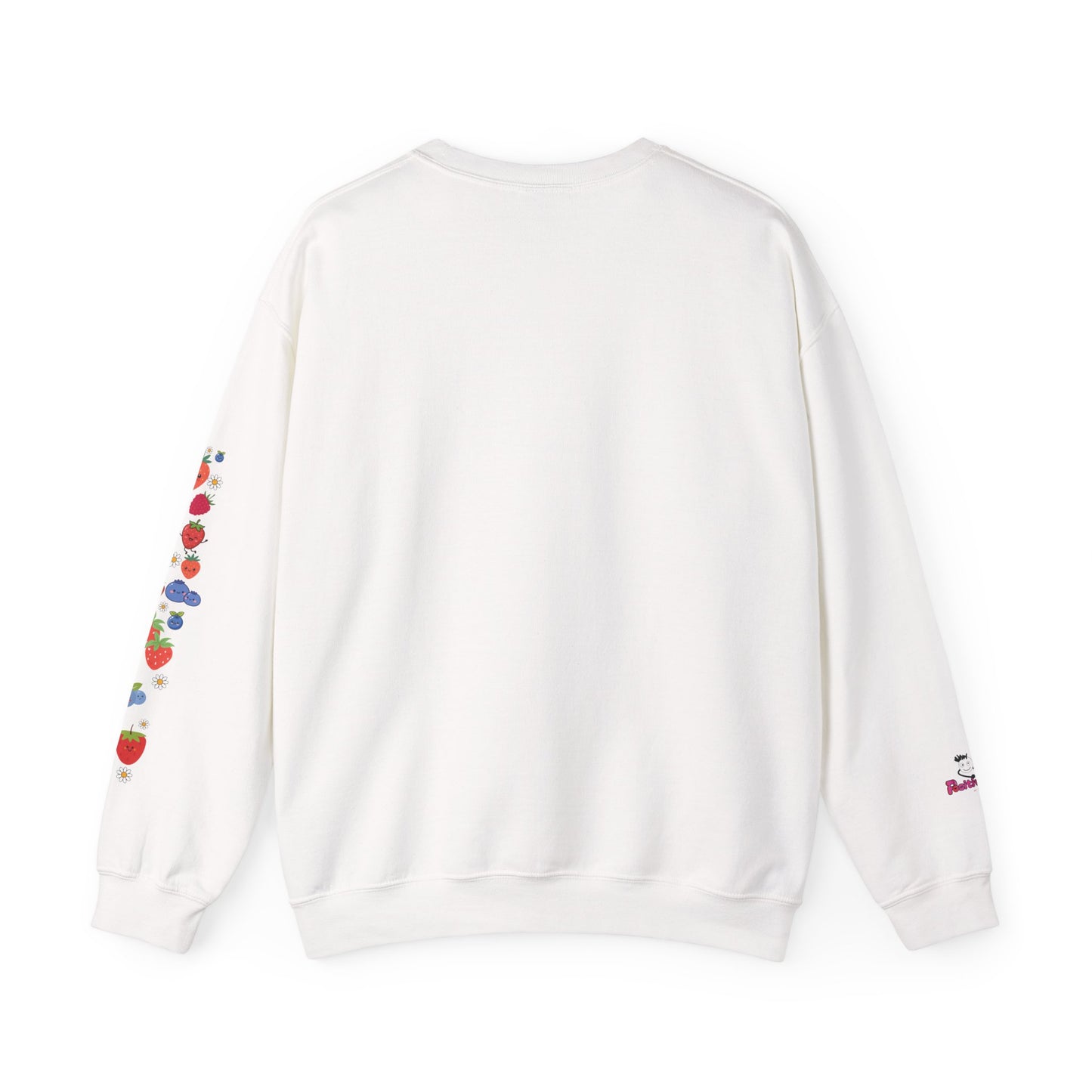 Crewneck Sweatshirt — "Be Berry Gentle With Me Today" Cute Strawberry & Berry Graphic | PositiveHug