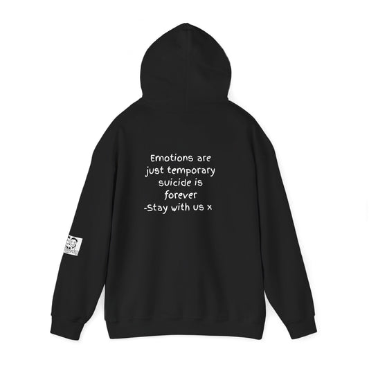 'Emotions are just temporary ... ' Comfortable Unisex Heavy Blend Hoodie - By PositiveHug