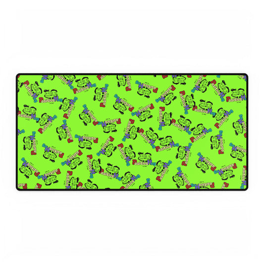 Colorful Desk Mat by PositiveHug - All Over Logo Design - Fun Office Decor Unique Gift Idea