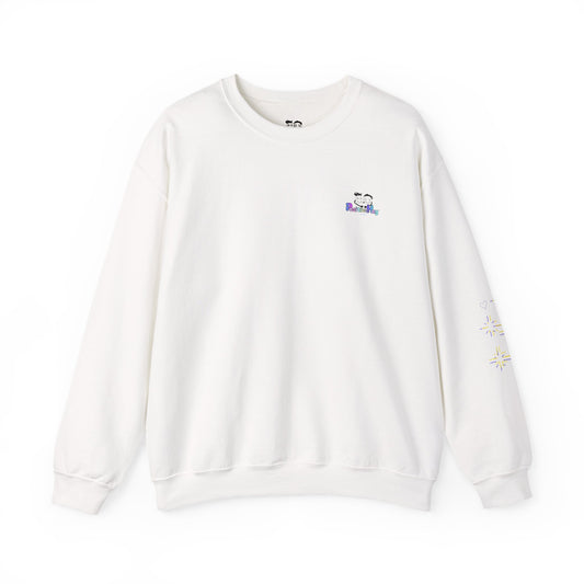 Never Giving Up motivational quote Sweatshirt | Pink speech bubble, stars, women supporting women