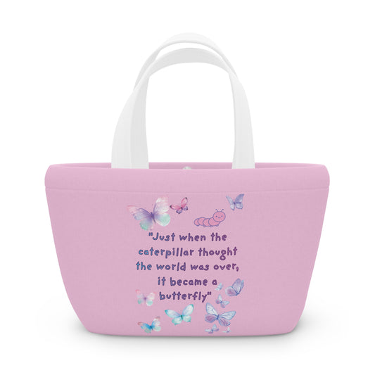 Cute Butterfly Lunch Bag — "Just When the Caterpillar Thought the World Was Over, It Became a Butterfly" | PositiveHug