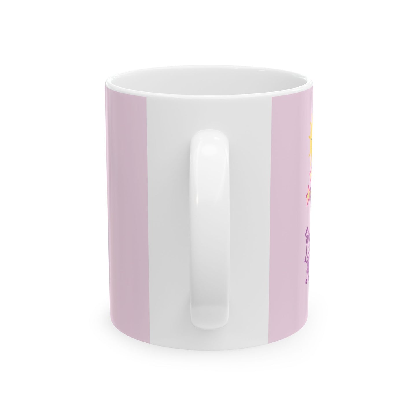 Powered by Positivity & a Little Delulu Mug — Cute Floral Kawaii Coffee Cup (11oz / 15oz) | PositiveHug