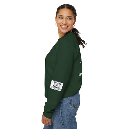 'Emotions are just temporary. Suicide is forever. Stay with us x' Inspirational Crewneck Sweatshirt - Mental Health Awareness