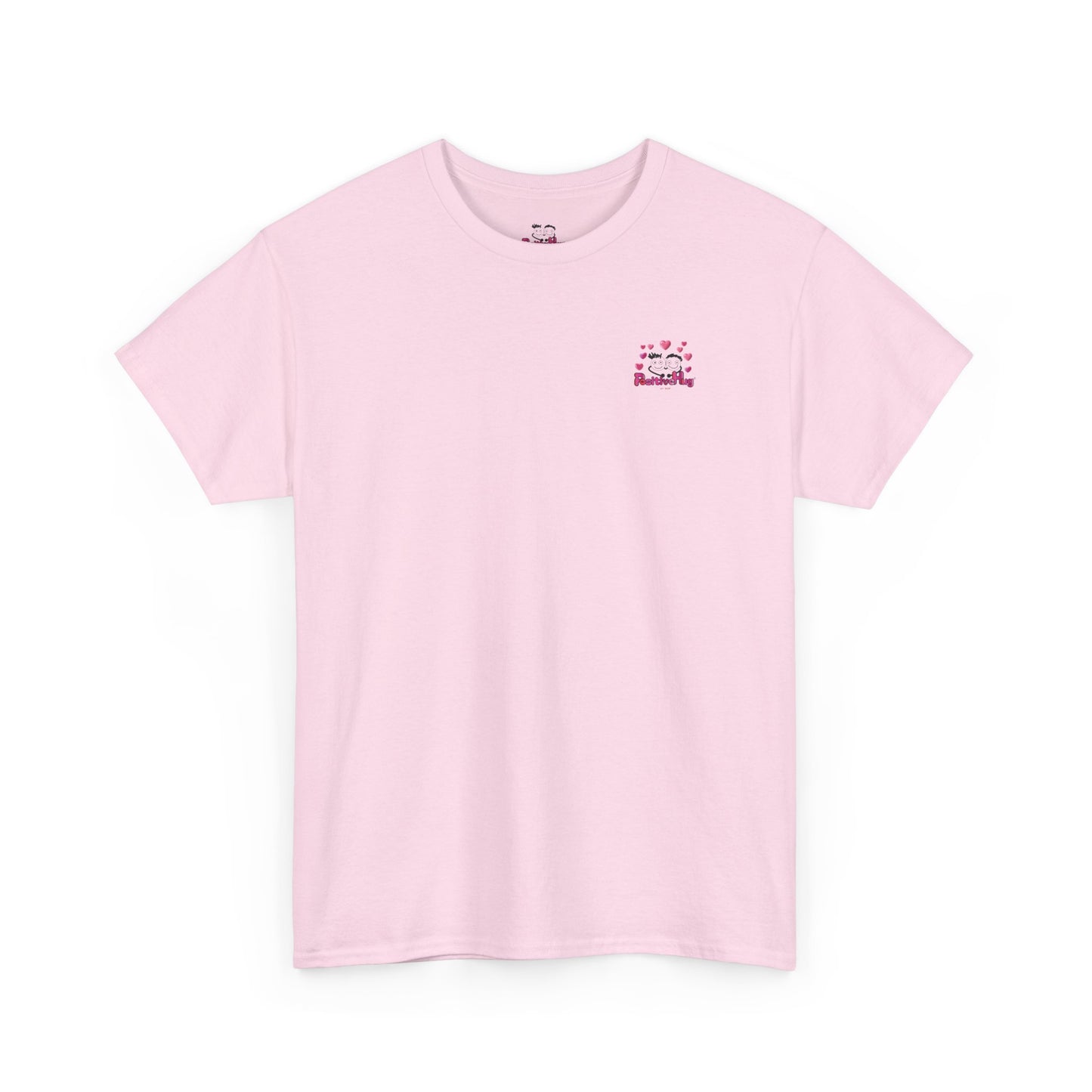 Cute PositiveHug logo with love hearts tee