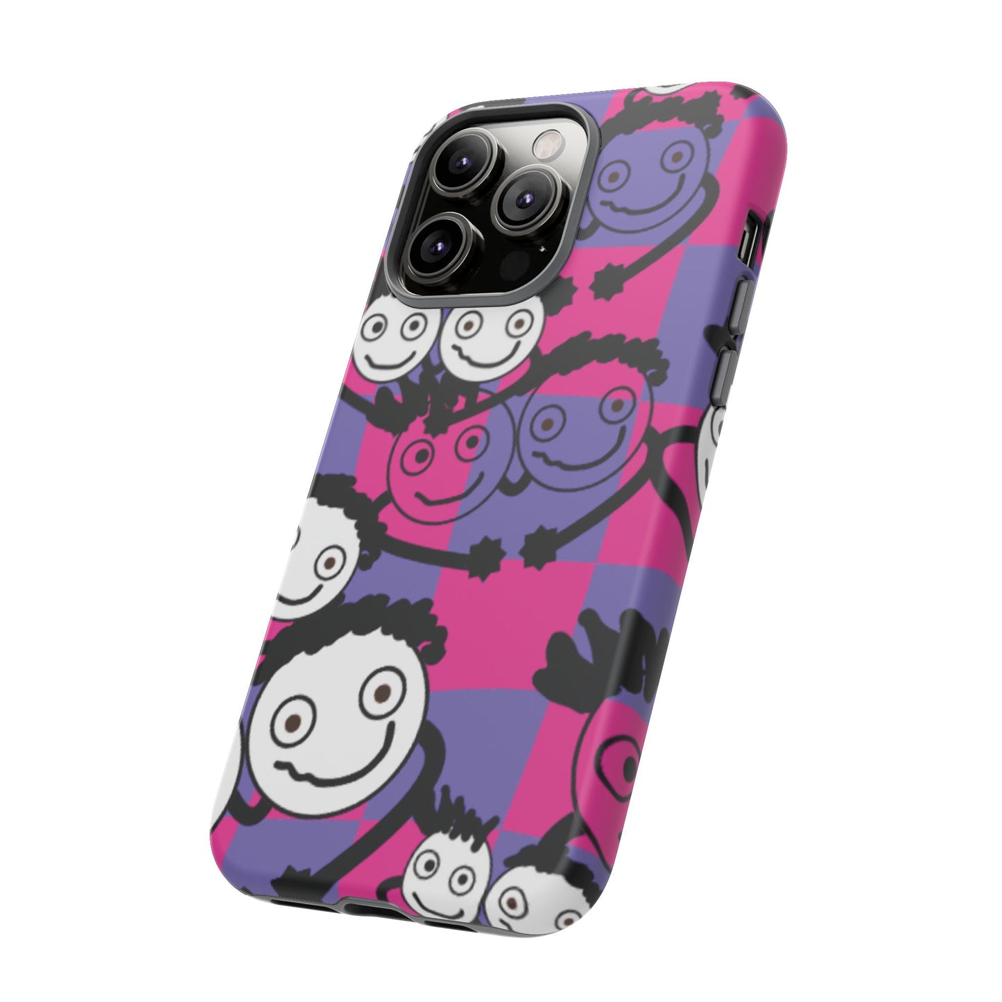 Positive Vibes Phone Case - By PositiveHug Happy, Colorful Tough Case - Pink & Purple