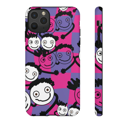 Positive Vibes Phone Case - By PositiveHug Happy, Colorful Tough Case - Pink & Purple