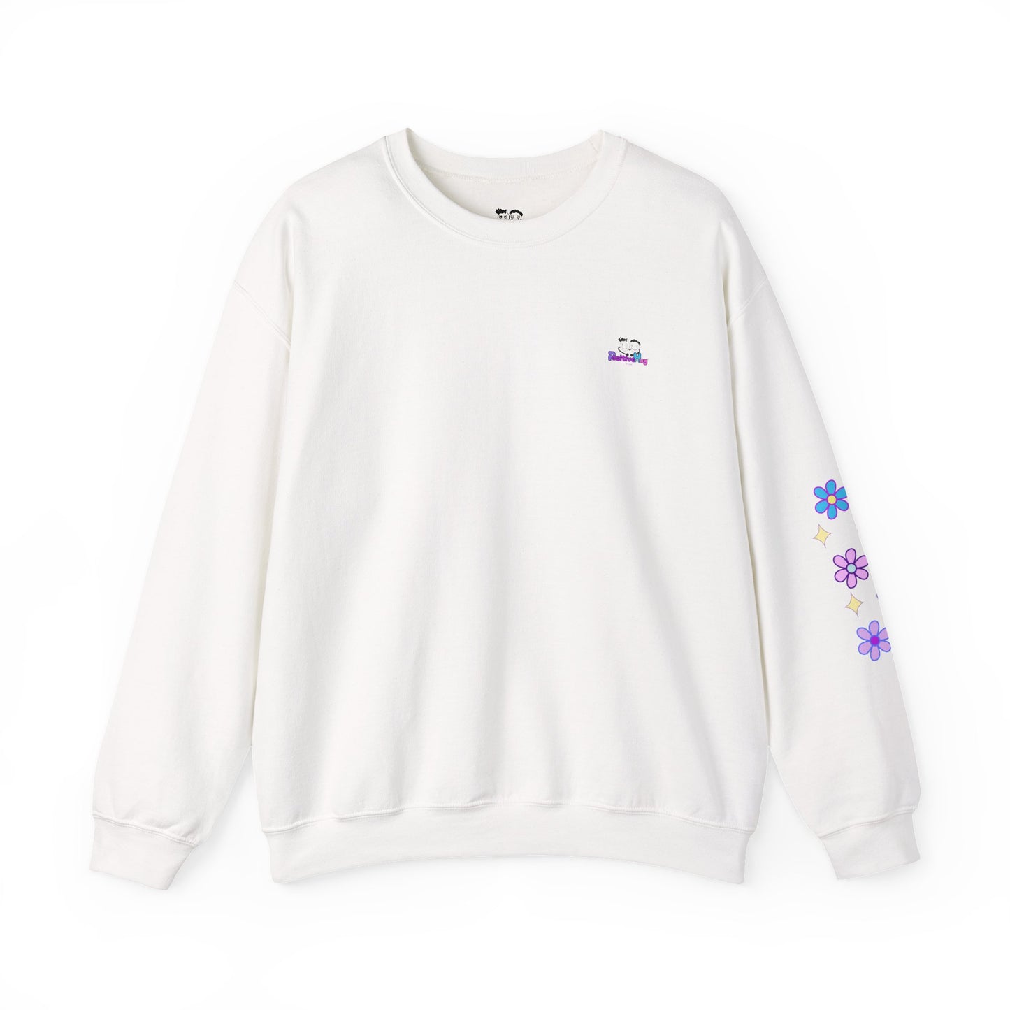 Dreamy Rainbow Floral Crewneck Sweatshirt — "Follow Your Dreams" Back Graphic