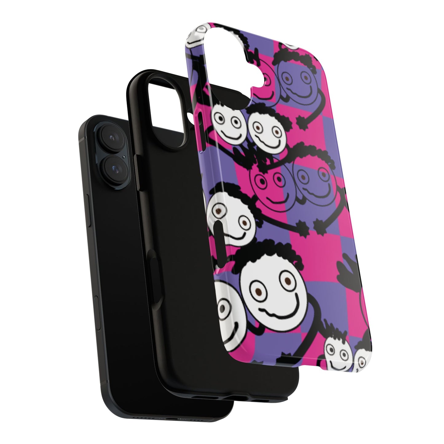 Positive Vibes Phone Case - By PositiveHug Happy, Colorful Tough Case - Pink & Purple