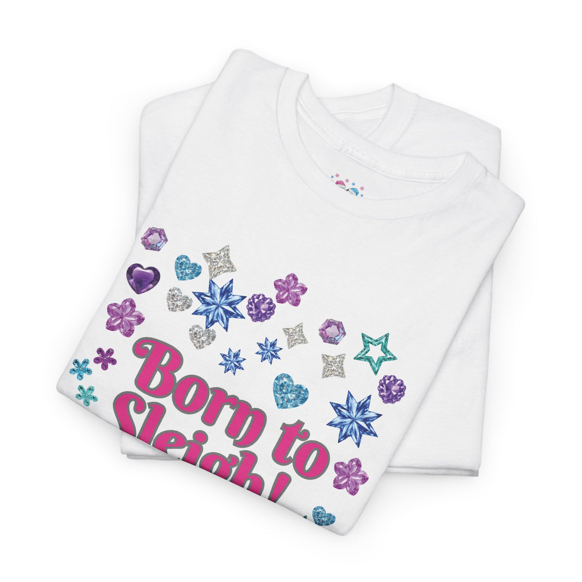 Born to Sleigh Cute Christmas T-Shirt for Women | PositiveHug