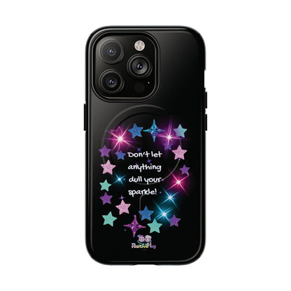 Affirmation Magnetic Phone Case — "Don't Let Anything Dull Your Sparkle" Starry Design | PositiveHug