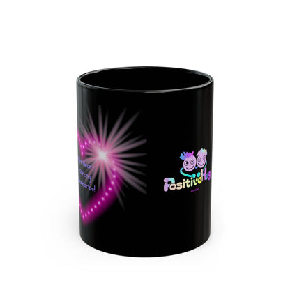 Soft Heart. Strong Boundaries - Bright Positivity Black Mug - Colorful Heart  Design (11oz/15oz)