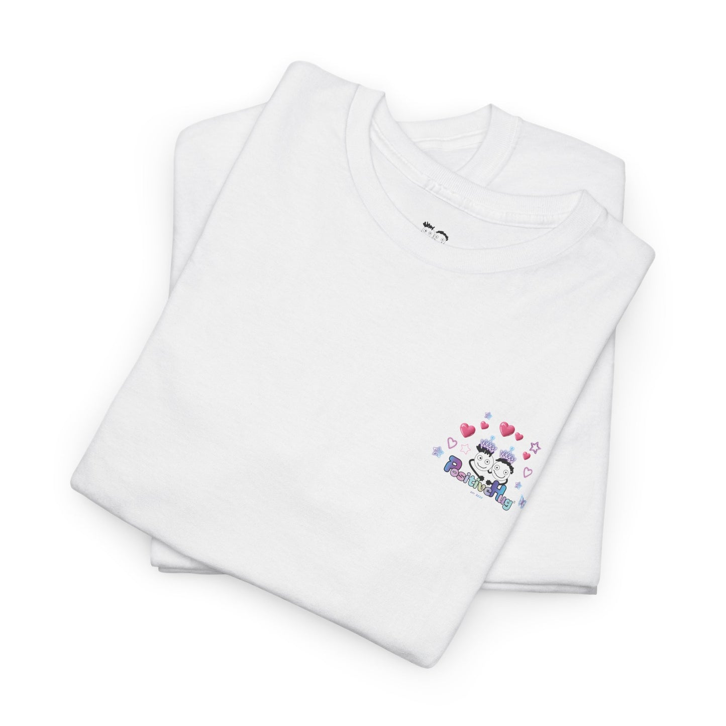 PositiveHug Logo Women's T-Shirt — Princess Crowns, Hearts, Stars & Butterfly Graphic | PositiveHug