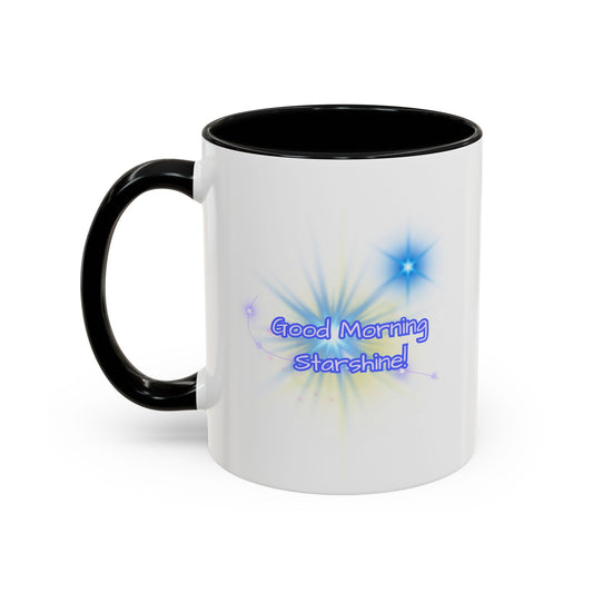Bright Positivity - Good Morning Starshine Bright Cheerful Coffee Mug by PositiveHug
