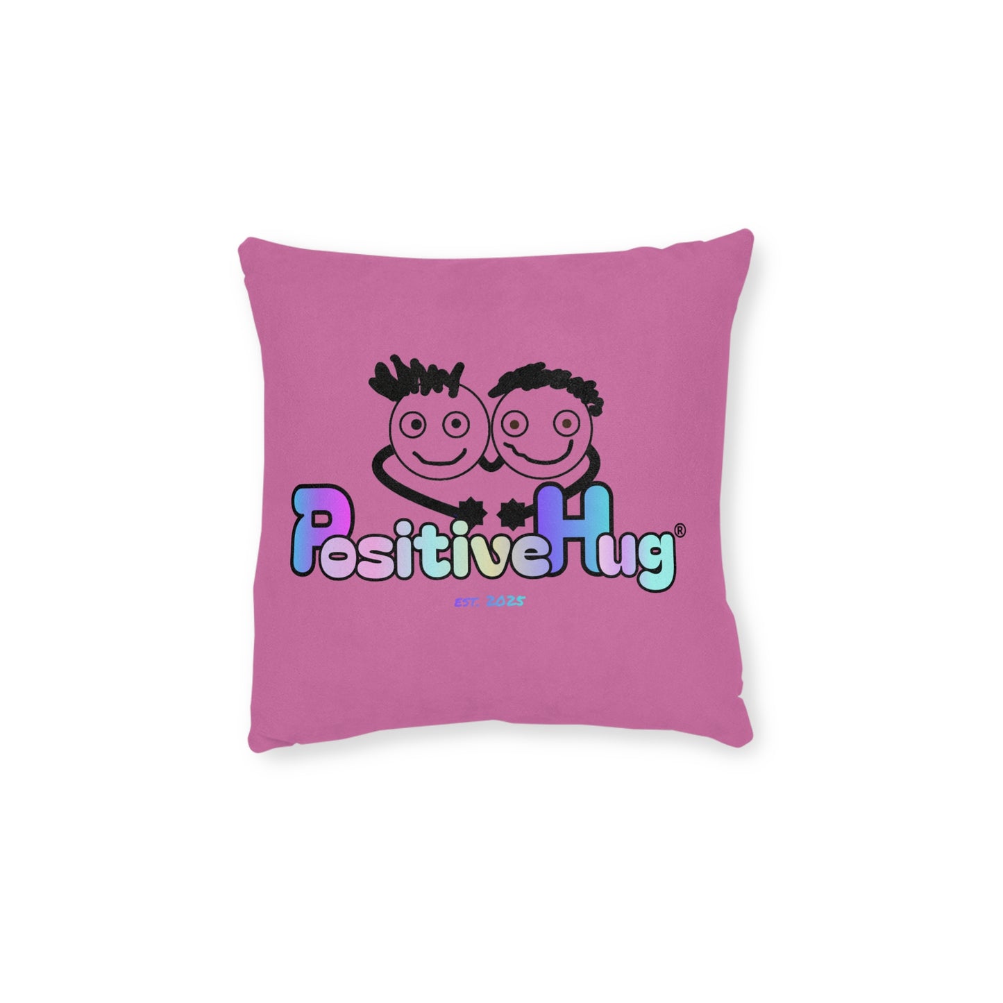 Be the person your cat thinks you are - Positive affirmation square cushion for cat lovers