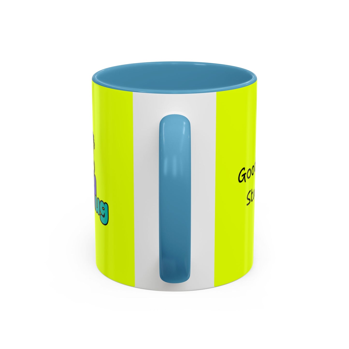 'Good Morning Starshine' Neon Cheerful Coffee Mug by PositiveHug - Yellow exterior