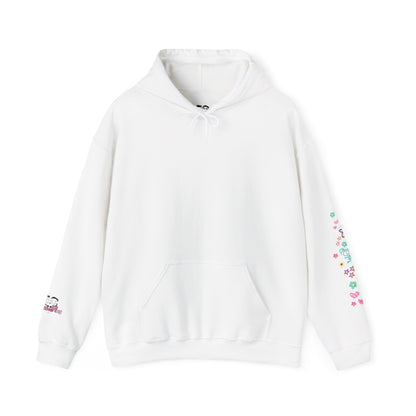 "Powered by Positivity & a Little Delulu" Cute Pastel Graphic Hoodie | PositiveHug