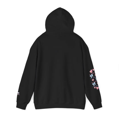 "Fierce When It Matters, Gentle When It Counts" Cute Pastel Bow & Hearts Hoodie | PositiveHug