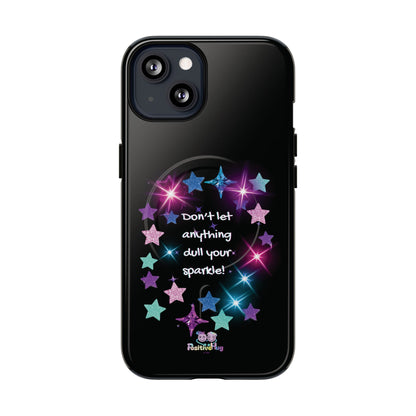 Affirmation Magnetic Phone Case — "Don't Let Anything Dull Your Sparkle" Starry Design | PositiveHug