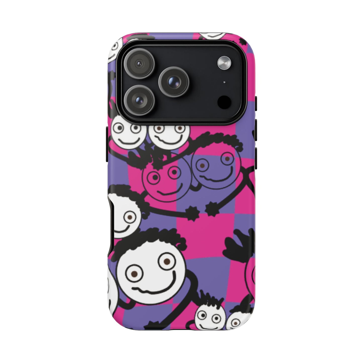 Positive Vibes Phone Case - By PositiveHug Happy, Colorful Tough Case - Pink & Purple