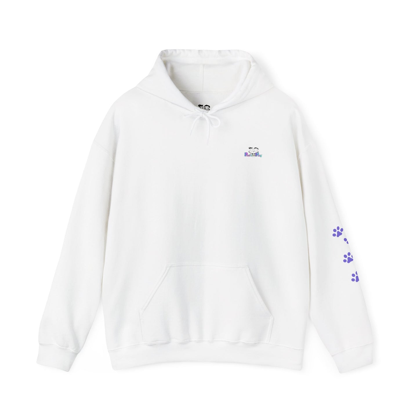 Be the person your cat thinks you are - cute hoodie with paw prints -  Design on back