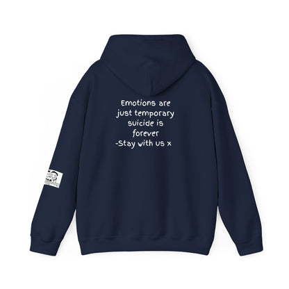'Emotions are just temporary ... ' Comfortable Unisex Heavy Blend Hoodie  - By PositiveHug