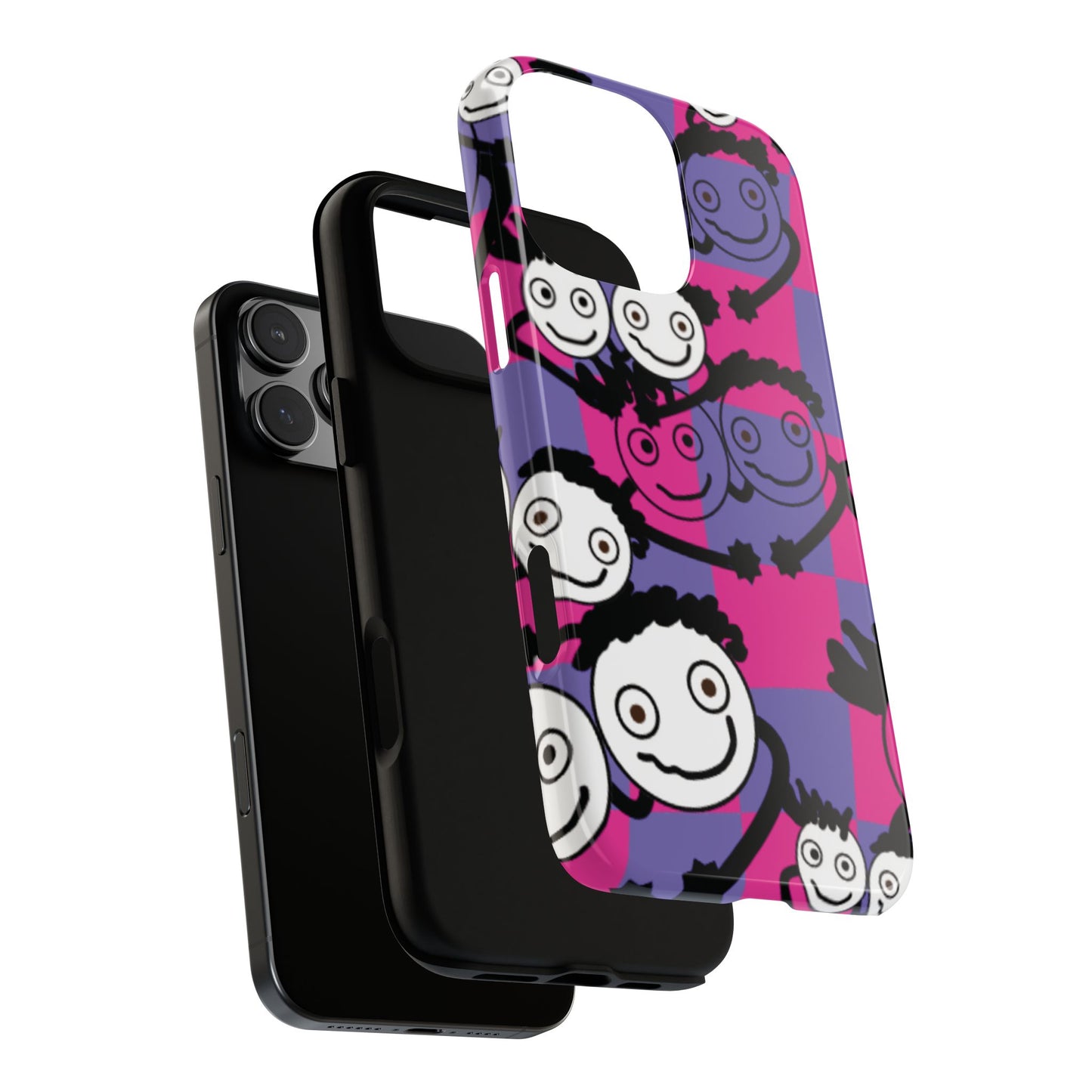 Positive Vibes Phone Case - By PositiveHug Happy, Colorful Tough Case - Pink & Purple