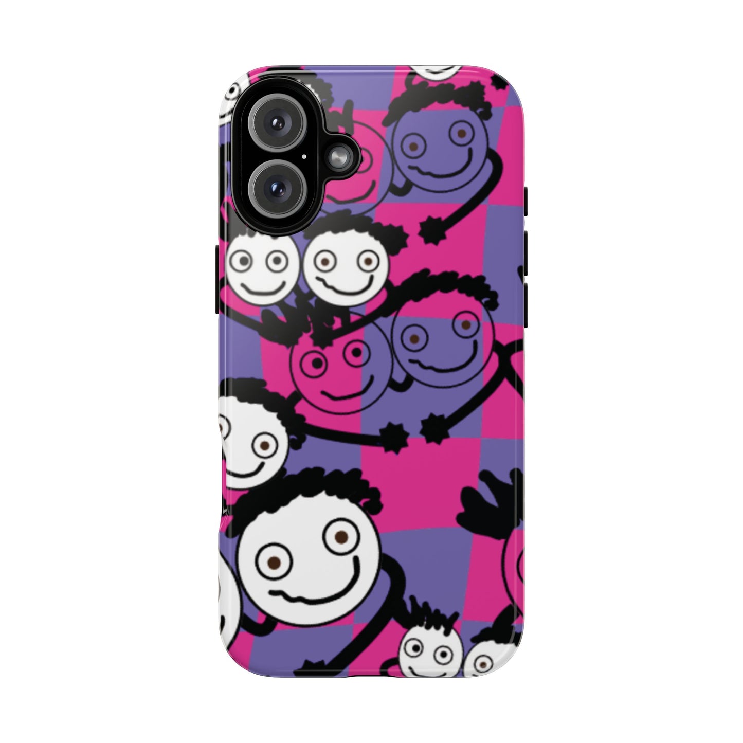 Positive Vibes Phone Case - By PositiveHug Happy, Colorful Tough Case - Pink & Purple