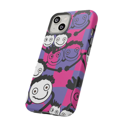 Positive Vibes Phone Case - By PositiveHug Happy, Colorful Tough Case - Pink & Purple