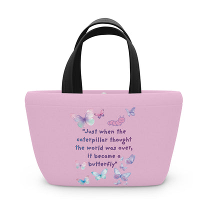 Cute Butterfly Lunch Bag — "Just When the Caterpillar Thought the World Was Over, It Became a Butterfly" | PositiveHug