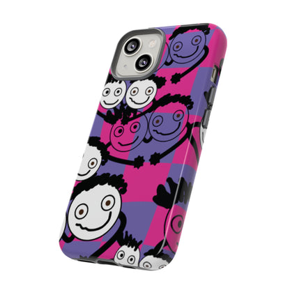 Positive Vibes Phone Case - By PositiveHug Happy, Colorful Tough Case - Pink & Purple