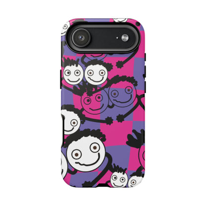 Positive Vibes Phone Case - By PositiveHug Happy, Colorful Tough Case - Pink & Purple