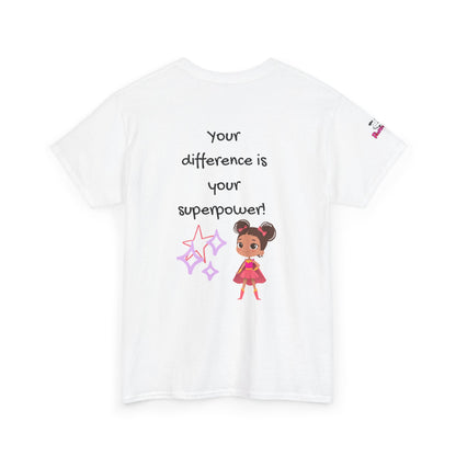 Your Difference Is Your Superpower T-Shirt — Uplifting Motivational Graphic Tee