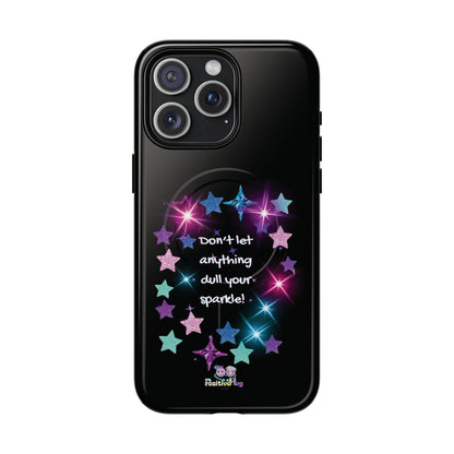 Affirmation Magnetic Phone Case — "Don't Let Anything Dull Your Sparkle" Starry Design | PositiveHug