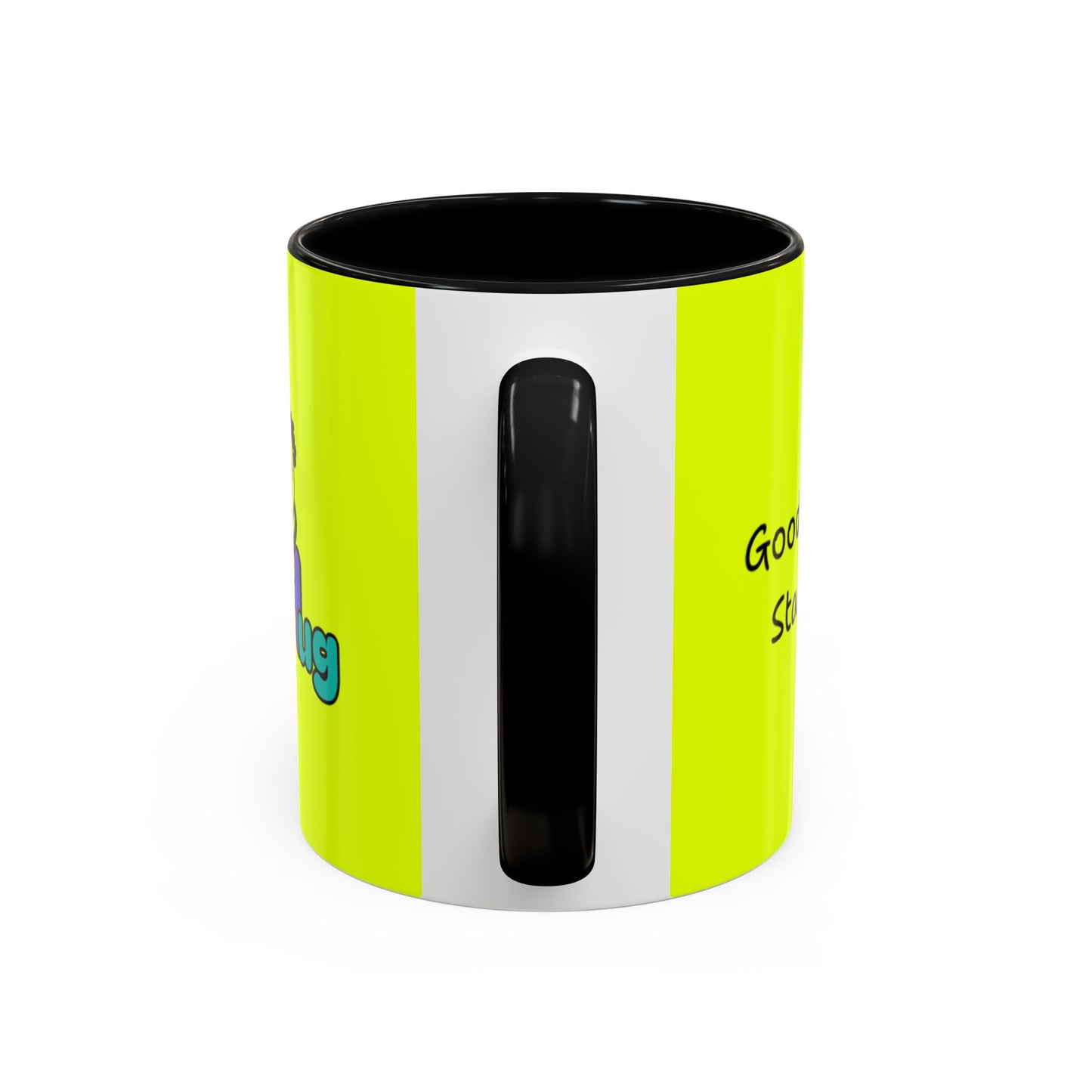 'Good Morning Starshine' Neon Cheerful Coffee Mug by PositiveHug - Yellow exterior