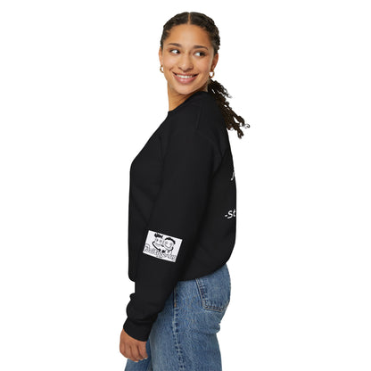 'Emotions are just temporary. Suicide is forever. Stay with us x' Inspirational Crewneck Sweatshirt - Mental Health Awareness