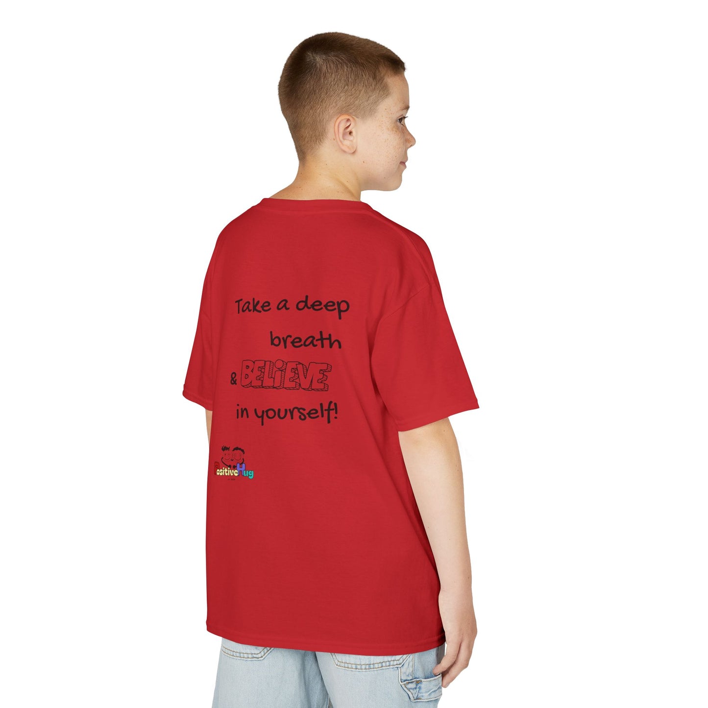 Kids Tee - Inspirational 'Take a Deep Breath & Believe in Yourself'