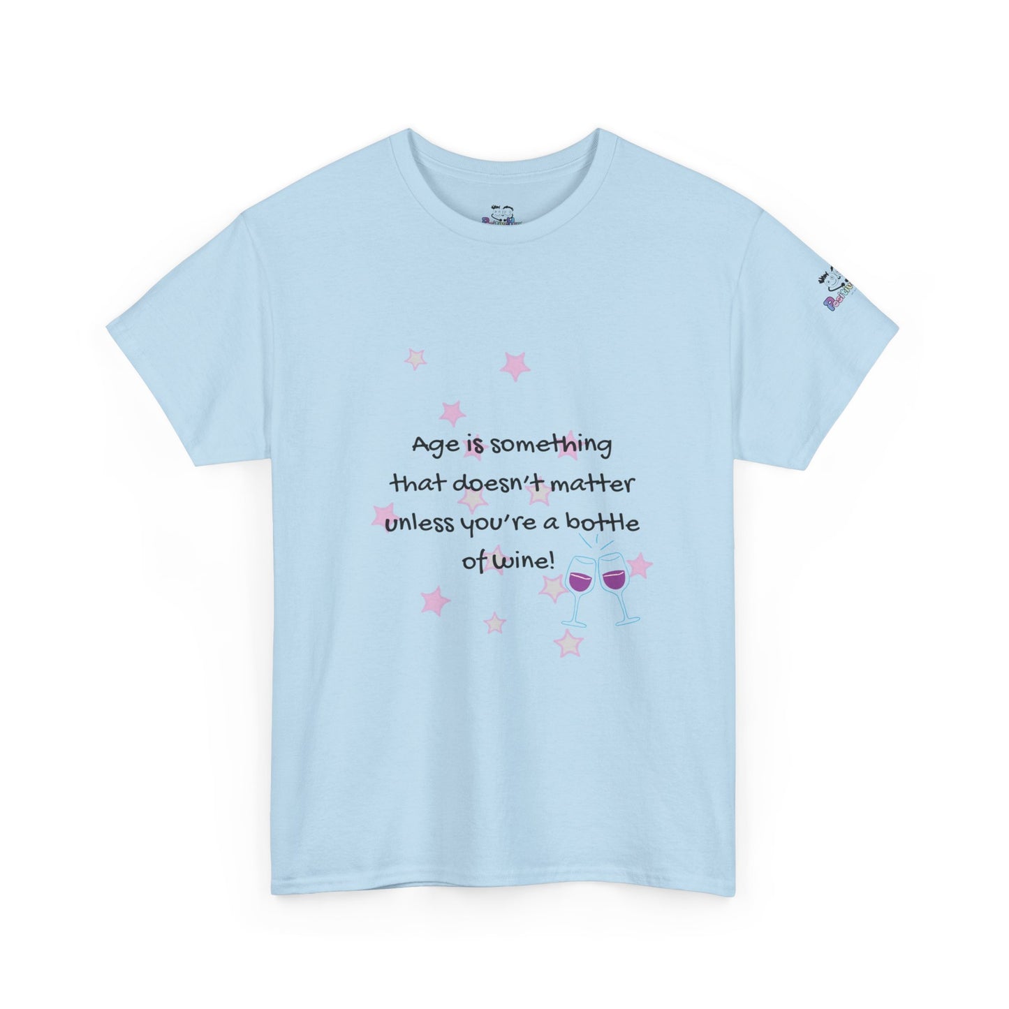 Age Doesn't Matter Unless You're a Bottle of Wine - Heart & Wine Graphic T-shirt