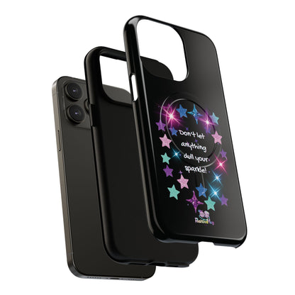 Affirmation Magnetic Phone Case — "Don't Let Anything Dull Your Sparkle" Starry Design | PositiveHug