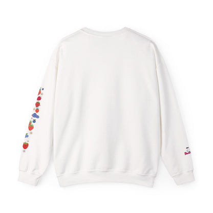 Crewneck Sweatshirt — "Be Berry Gentle With Me Today" Cute Strawberry & Berry Graphic | PositiveHug
