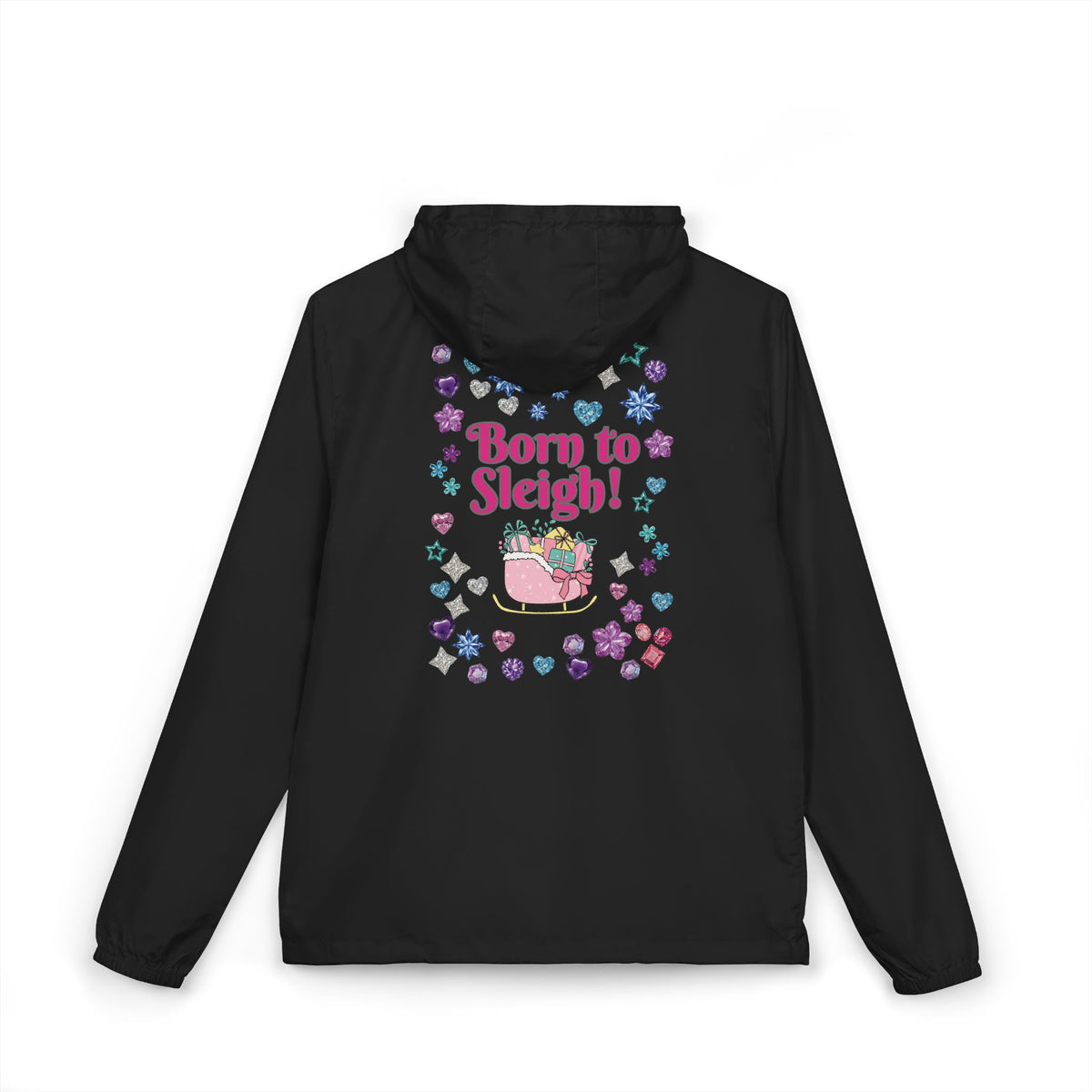 Born to Sleigh Christmas Windbreaker Jacket for Women | PositiveHug