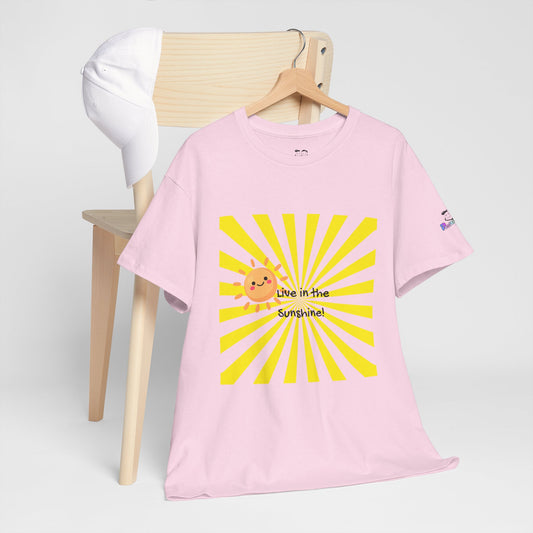 Live in the Sunshine - Bright Positivity Festival Vibes Heavy Cotton Tee