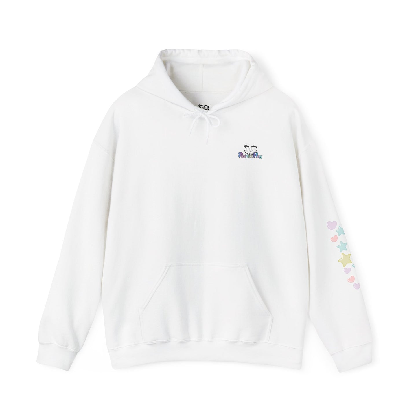 Kindness Is Your Strength  — Pastel Hearts & Stars Motivational Hoodie