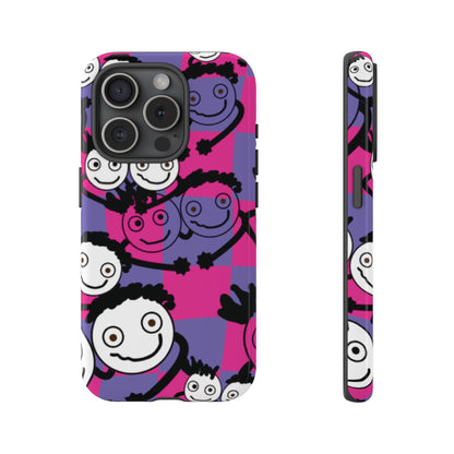Positive Vibes Phone Case - By PositiveHug Happy, Colorful Tough Case - Pink & Purple
