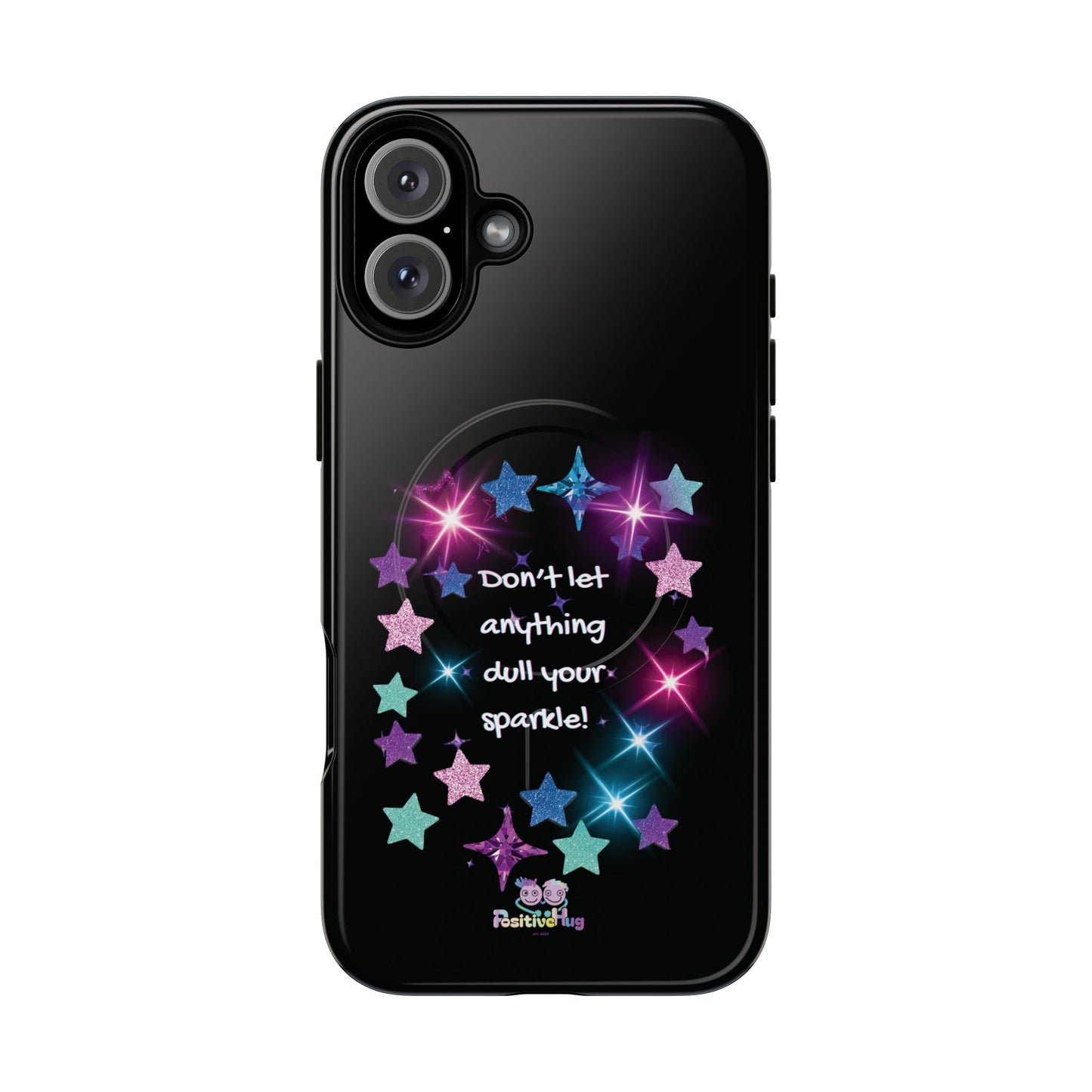 Affirmation Magnetic Phone Case — "Don't Let Anything Dull Your Sparkle" Starry Design | PositiveHug