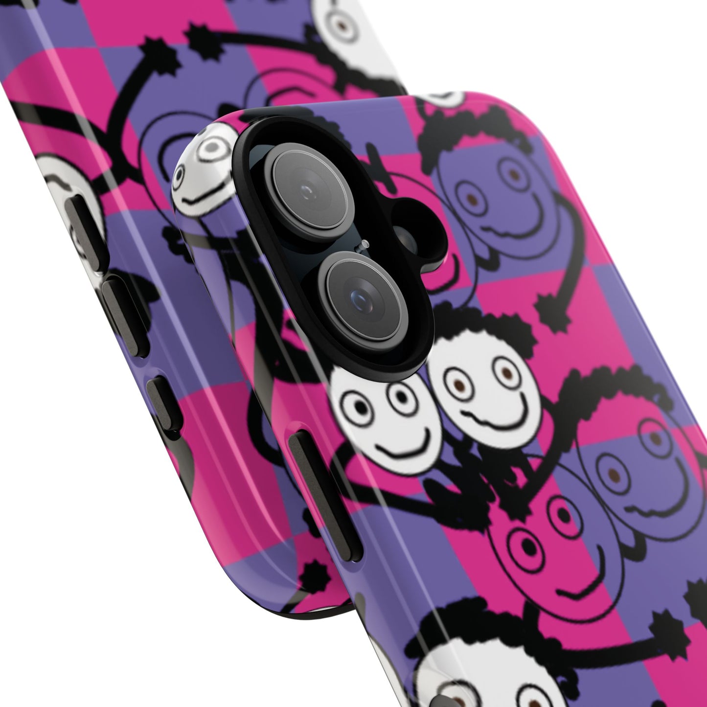 Positive Vibes Phone Case - By PositiveHug Happy, Colorful Tough Case - Pink & Purple