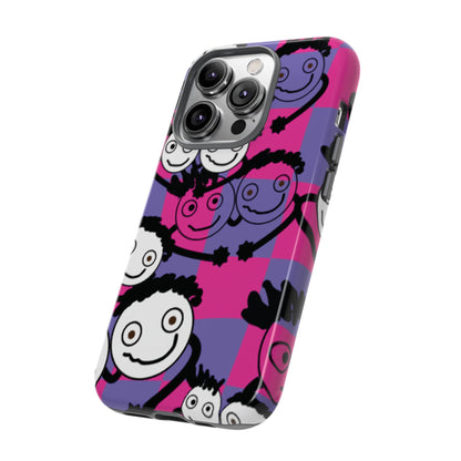 Positive Vibes Phone Case - By PositiveHug Happy, Colorful Tough Case - Pink & Purple