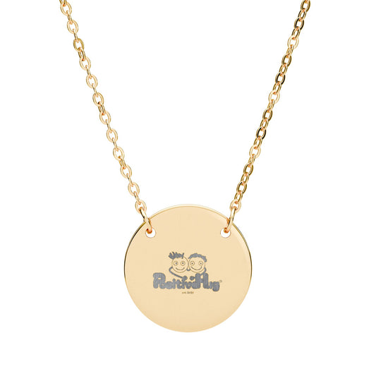 PositiveHug Logo Disc Pendant Necklace