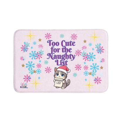 Too Cute for the Naughty List Christmas 3-Piece Bath Mat Set | PositiveHug