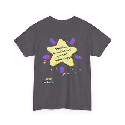 Keep Shining Star T-Shirt Inspirational Quote, Cute -  Star Design Tee